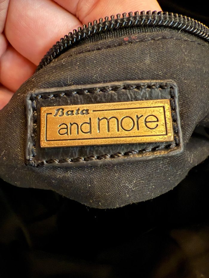 Sac à bandoulière en cuir noir vintage Bata - photo numéro 8