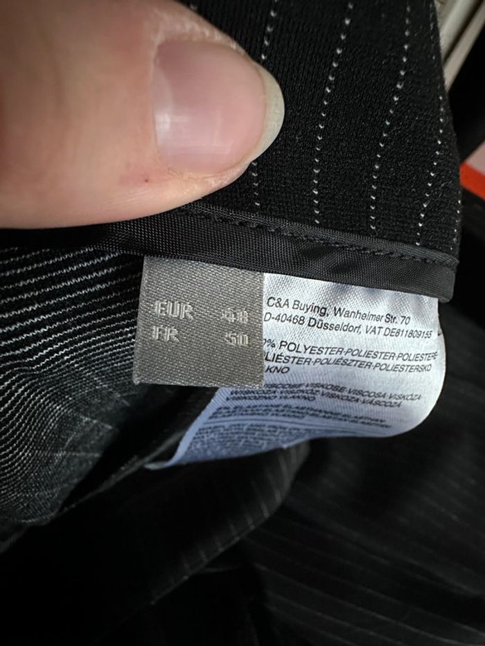 C&A - Pantalon noir et blanc rayé - photo numéro 5