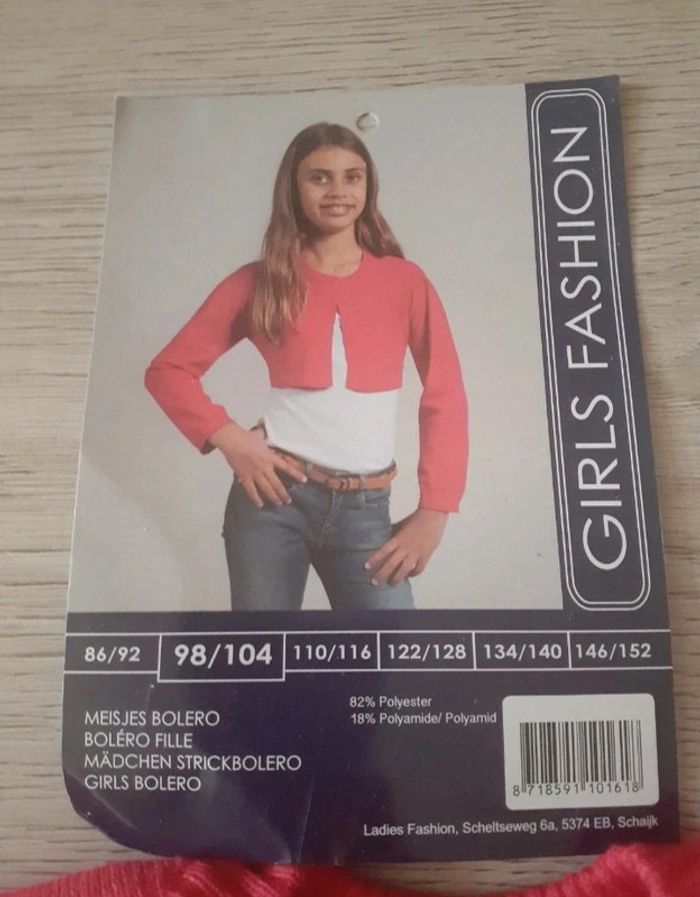Gilet court béton fushia 3 4 ans - photo numéro 3