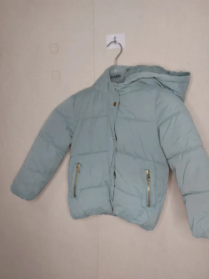 Doudoune turquoise "Kiabi" - photo numéro 2