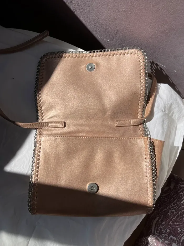 Sac à main bandoulière rose pailleté - photo numéro 4