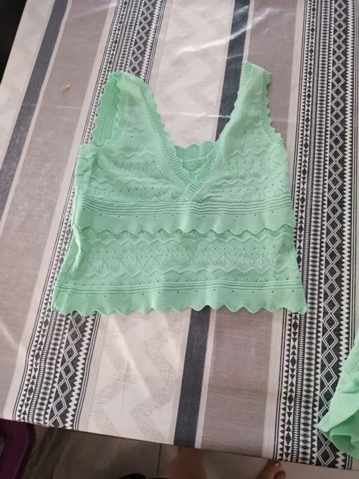 Ensemble tenue décontracter vert fluo - photo numéro 2