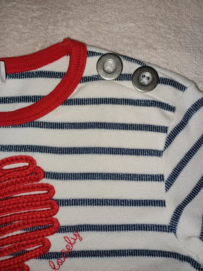 Pull blanc à rayures bleu avec lurex Orchestra 3 ans - photo numéro 3