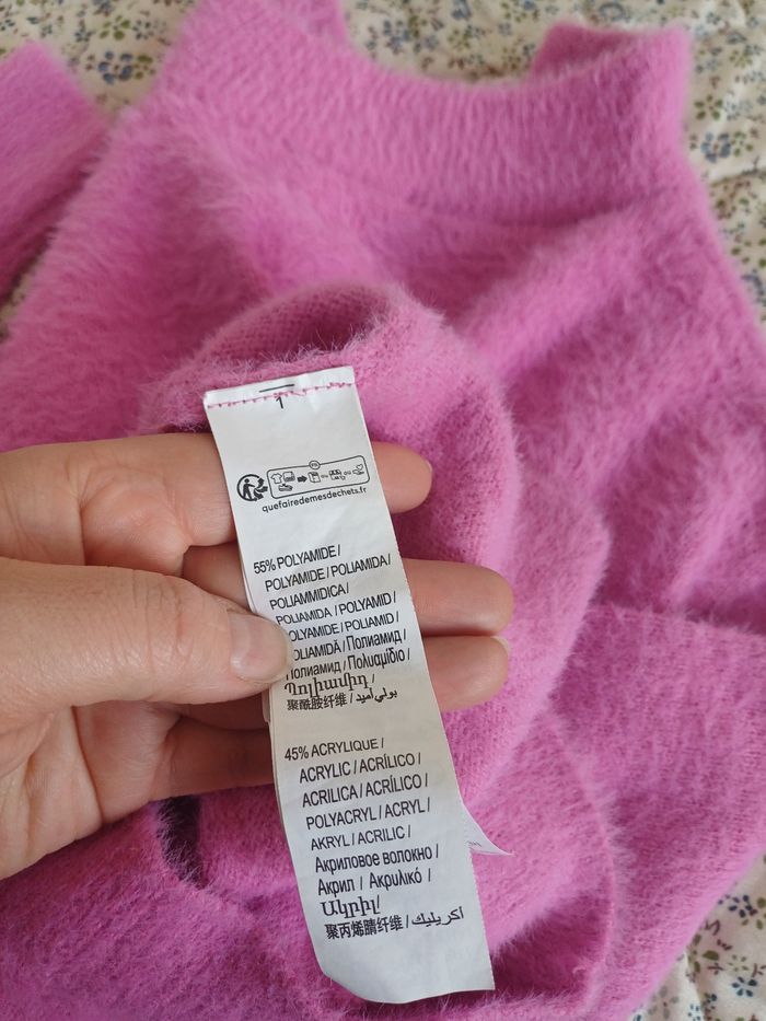 Pull duveteux col montant - photo numéro 5