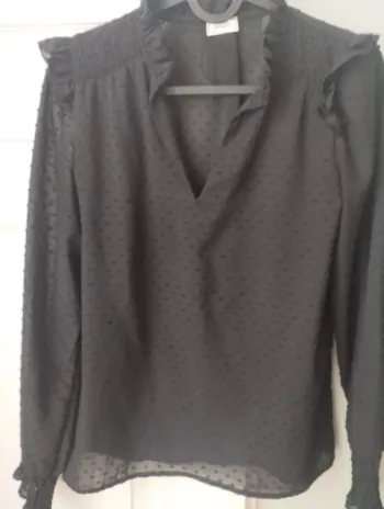 Blouse noire à plumetis Pimkie 36