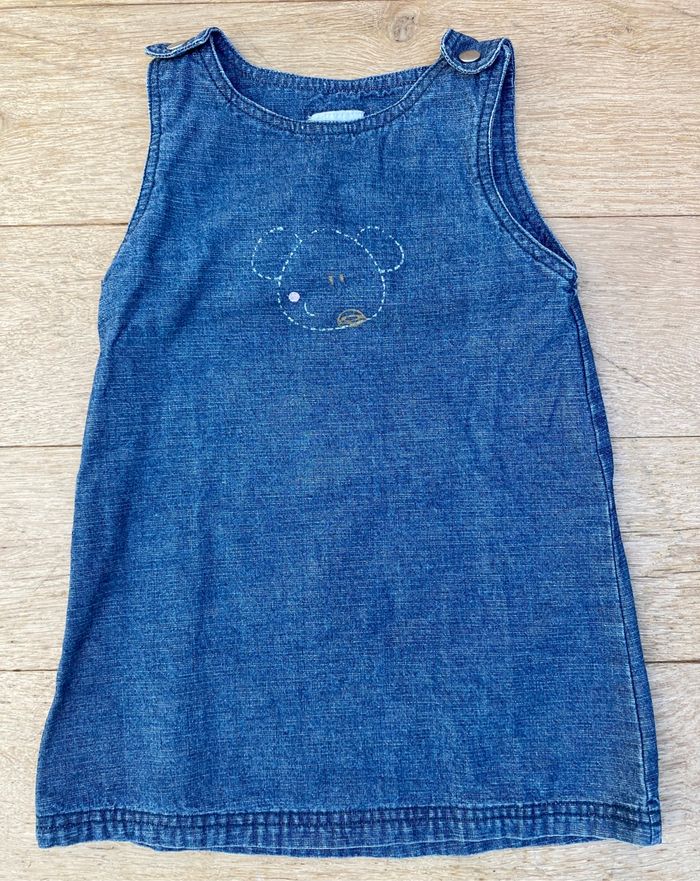 Robe jean enfant fille bretelles 18 mois bleu