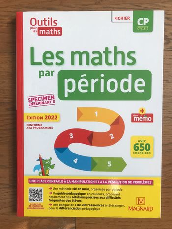 Outils pour les maths - Les Maths par période CP - Fichier avec corrigés + Mémo - édition 2022