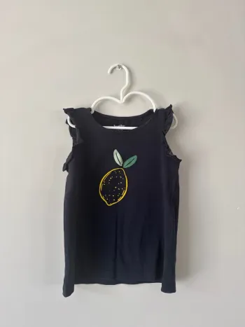 👚 T-shirt citron- fille -5 ans -110-116 cm - lupilu-très bon état
