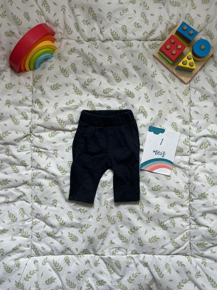 pantalon marine chiné 1 mois kiabi
