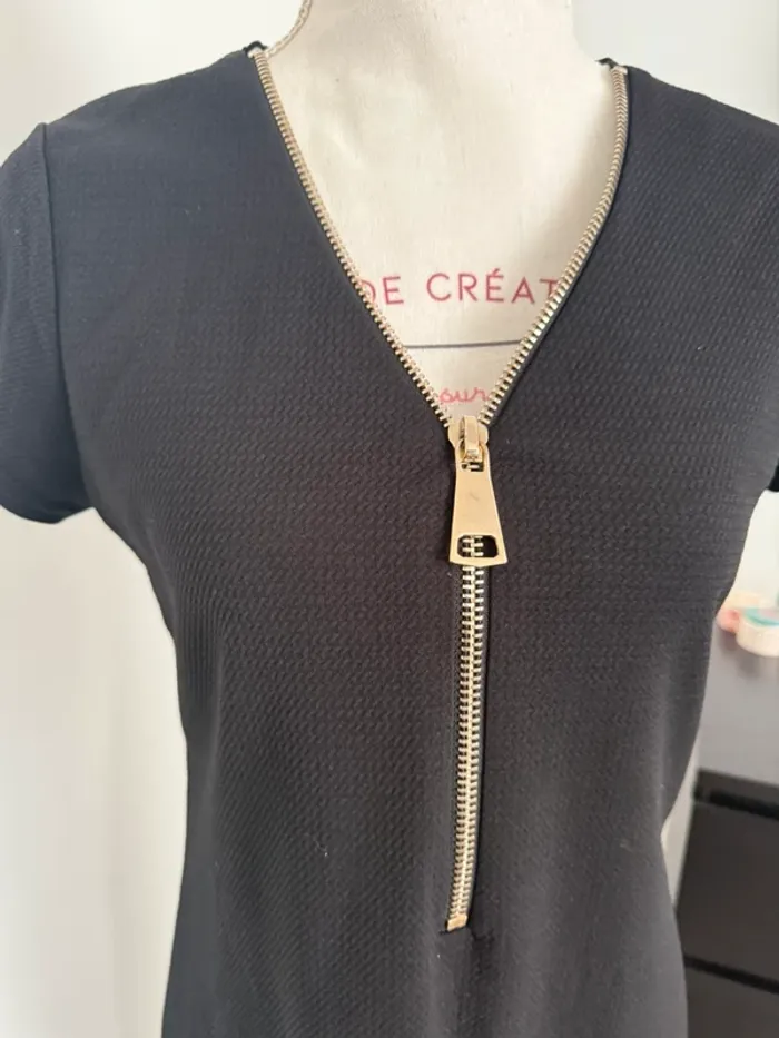 Robe manches courtes noires Gemo taille M ou 38 - photo numéro 2