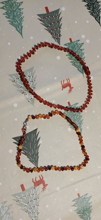 Lot de 2 colliers d'ambre bébé 