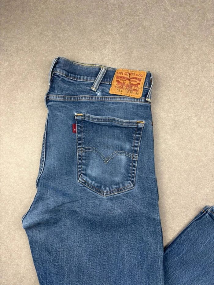 Jean pantalon coupe droite 514 levis bleu W38 L30 - photo numéro 2