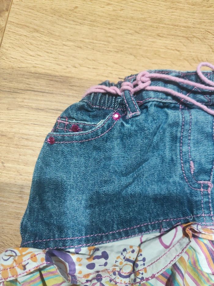 Jupe en jean strass perles 3 ans - photo numéro 4