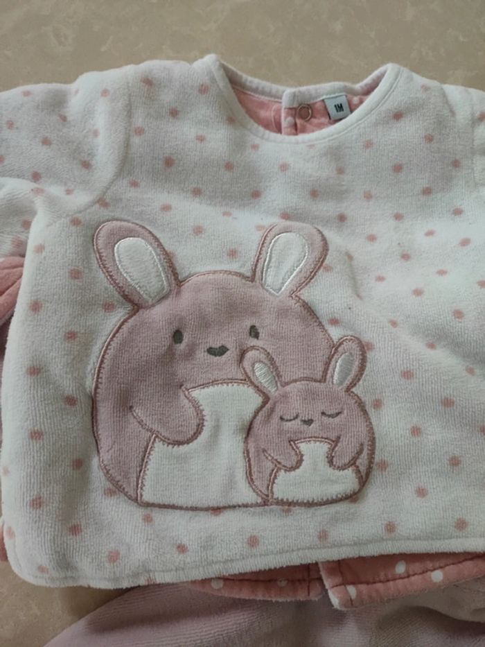 Adorable ensemble chaud  molletonné 🐰 1 mois - photo numéro 7
