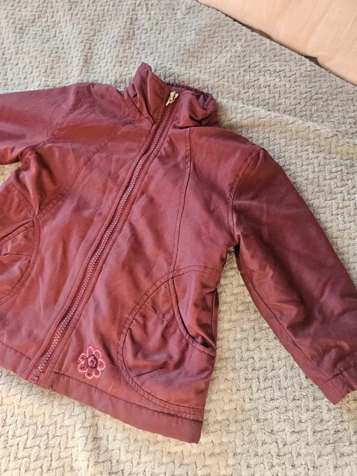 Veste polaire 24 mois prune/ bordeau - photo numéro 3
