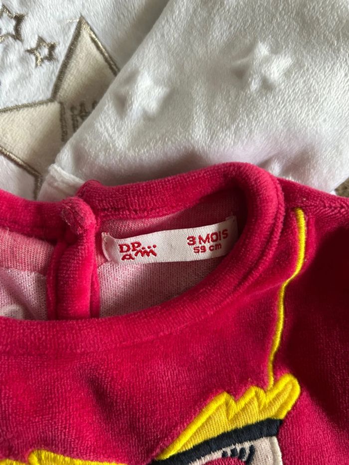 2 pyjamas velour taille 3 mois - photo numéro 12