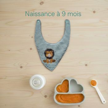 Bavoir bandana Naissance à 9 mois Création fait main artisanale 