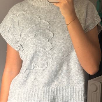 Cardigan sans manche gris