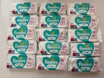 15 paquets de lingette Pampers sensitive 