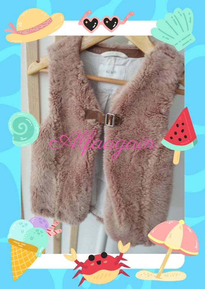 Gilet boléro fourrure Mango 6/8ans - photo numéro 5