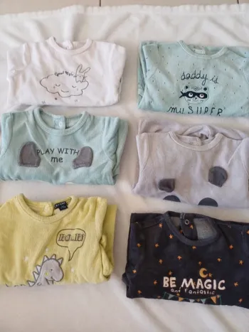 Lot 6 pyjama velours 3 mois