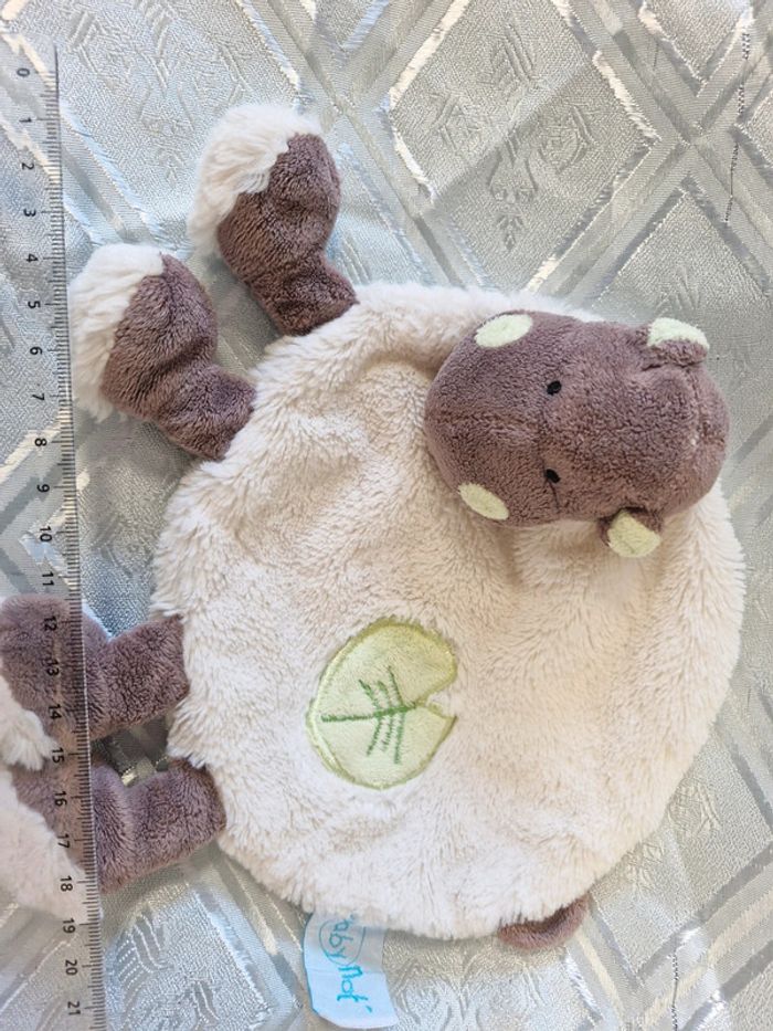 Doudou plat hippopotame Babynat - photo numéro 2