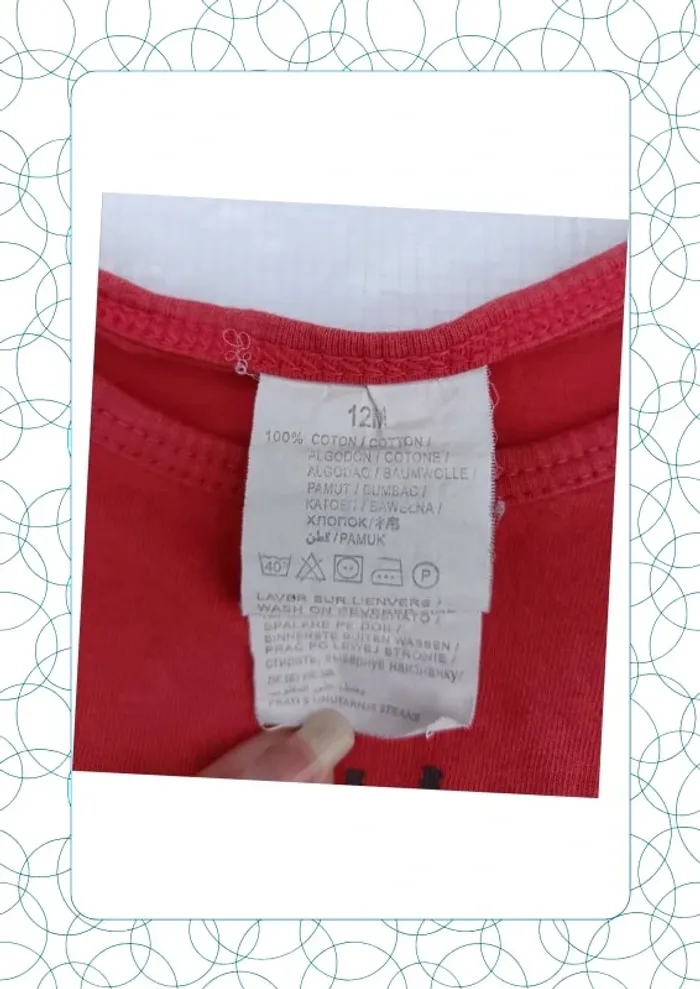 Tee shirt manches courtes 12 mois Kiabi - photo numéro 2