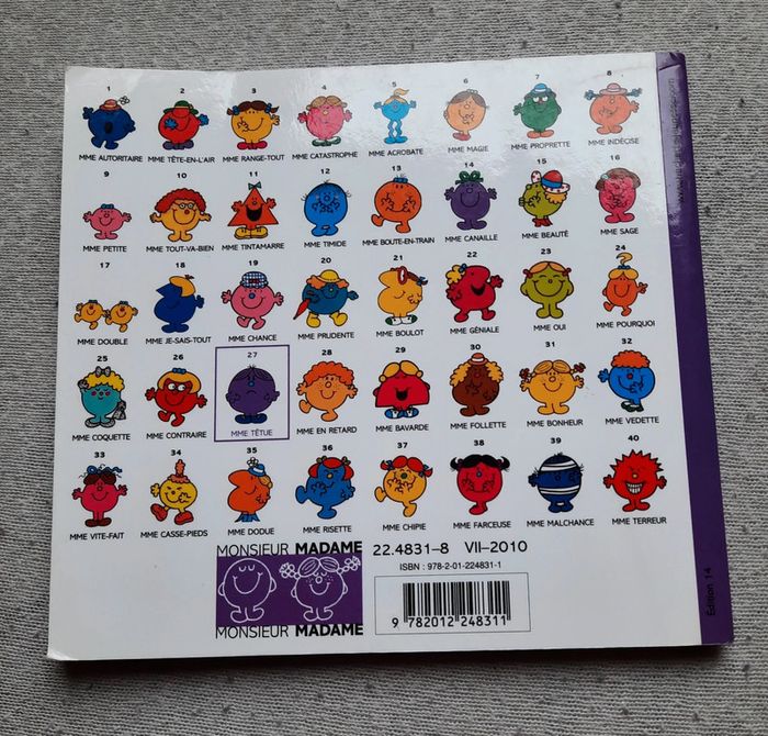 Livre madame têtue Roger hargreaves - photo numéro 2