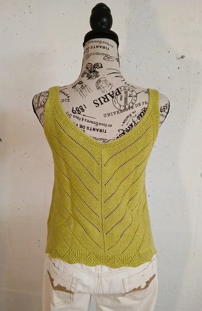 💚 Débardeur vert en tricot – Amisu – Taille M – Très bon état - photo numéro 4