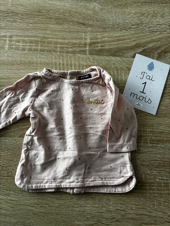 Tee shirt love u KIABI t.1m