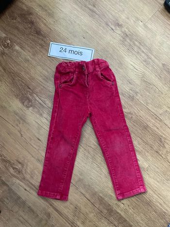 Jean velours, framboise, rouge