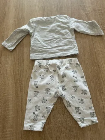 Pyjama 2 pièces lapin 50/56 cm