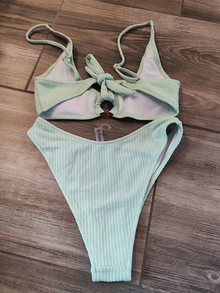 Maillot de bain deux pièces vert pale Zaful taille S - photo numéro 2