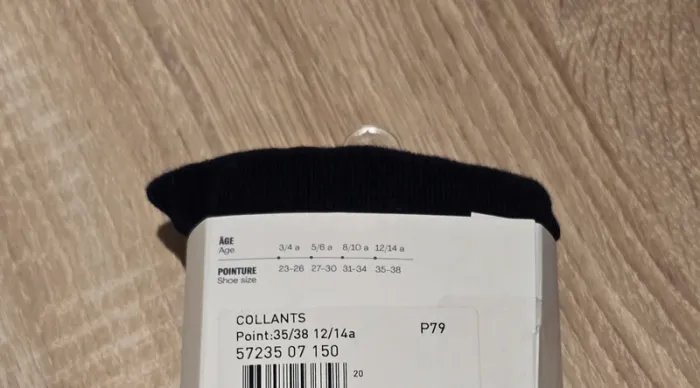 Collant Petit Bateau – Bleu marine – T. 12-14 ans - photo numéro 2