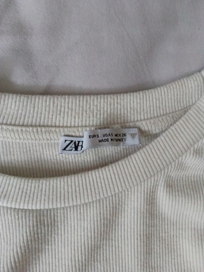 Top blanc Zara 36 - photo numéro 2