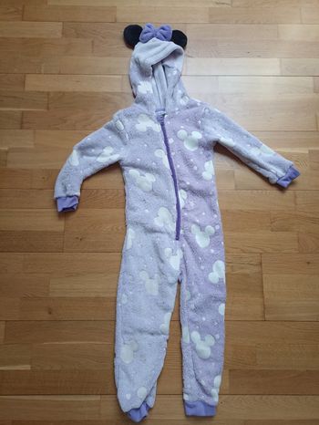 Pyjama combinaison polaire Minnie fluorescent 5 ans