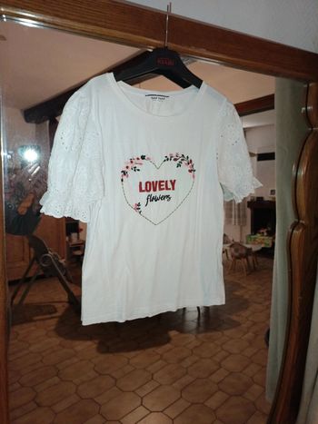Tee Shirt broderie anglaise