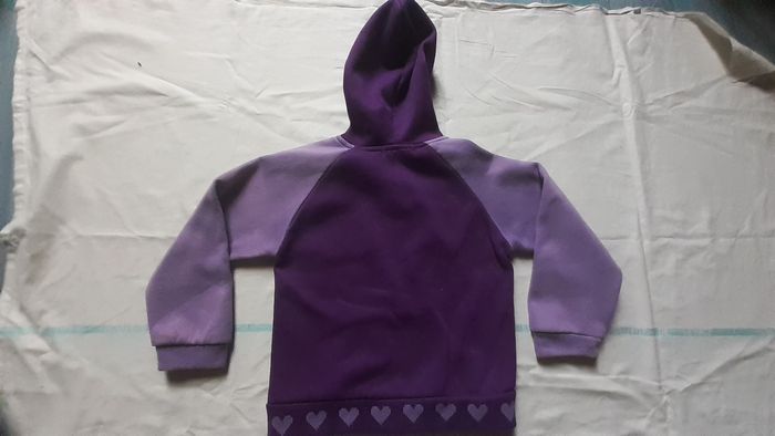 Veste jogging mauve et lilas motif petite fille et ecriture - photo numéro 7