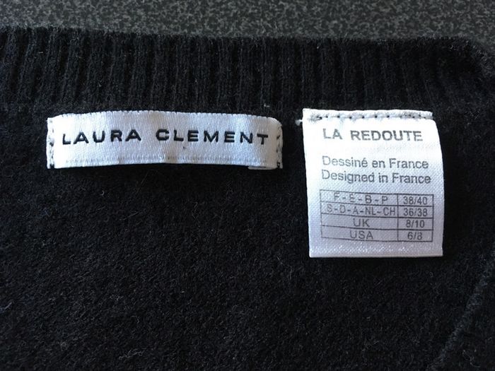 Pull laine noir Laura Clément 38/40 - photo numéro 3