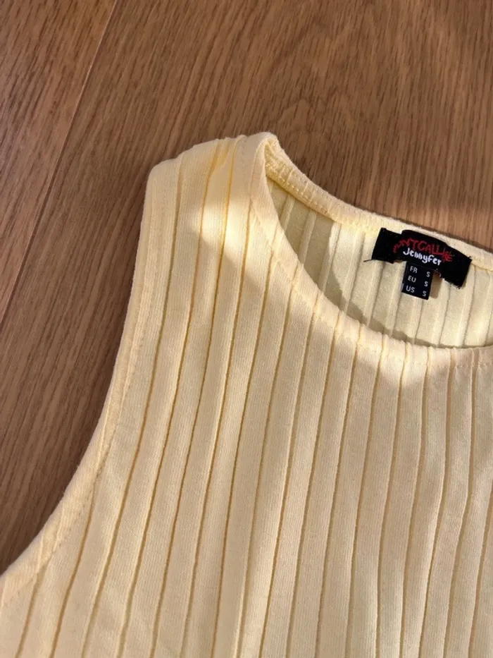 Teeshirt jaune Jennyfer taille S - photo numéro 2