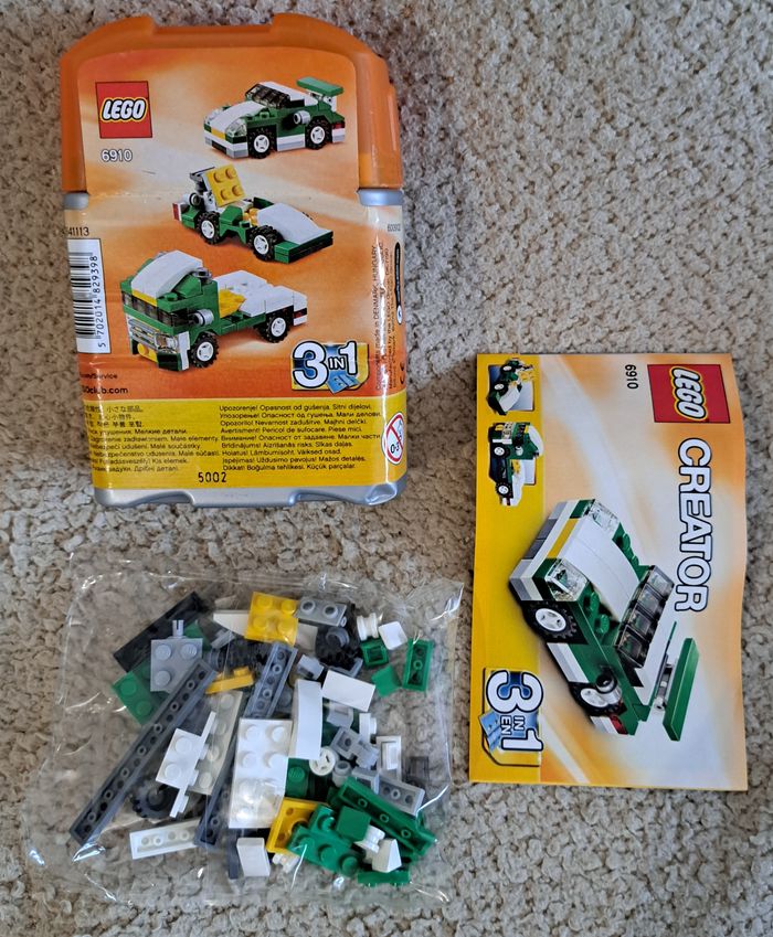 🏗 Lego Creator 3 in 1 - 6910 Mini Sports Car - comme neuf - photo numéro 2