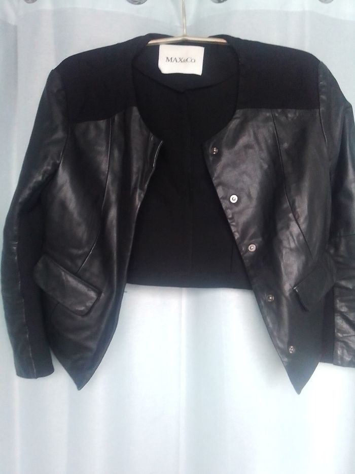 Veste en cuir et coton MAX & CO - photo numéro 2