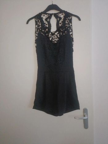 Combi short noire dentelle S