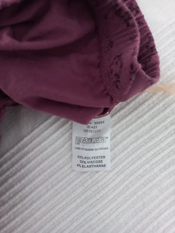 Pyjama d'été violet et rose - photo numéro 5