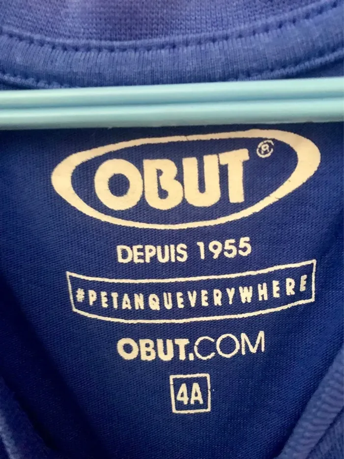 T-shirt OBUT enfant bleu – Taille 4 ans - photo numéro 4