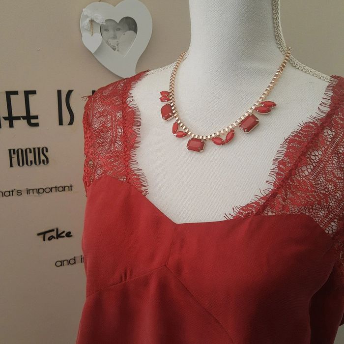 Robe de soirée cérémonie chic rouge bordeaux neuve avec étiquette Comptoir des Cotonniers taille 42 - photo numéro 8