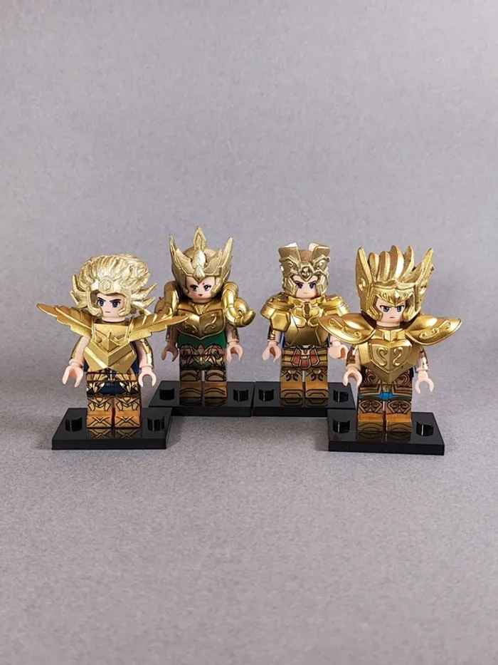 Les 12 chevaliers d'or du zodiaque - lot de 12 mini figurines au format Lego - photo numéro 2