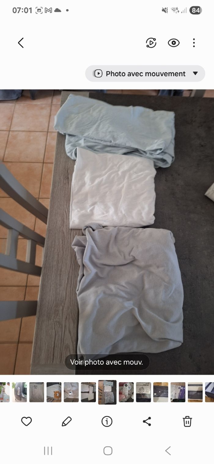 4 aleze et 3 draps housse - photo numéro 2