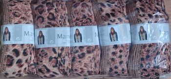 Lot de 5 pelotes neuves Cheval Blanc de rubans Coloris 301 mandoline Fauve imprimé des 2 côtés