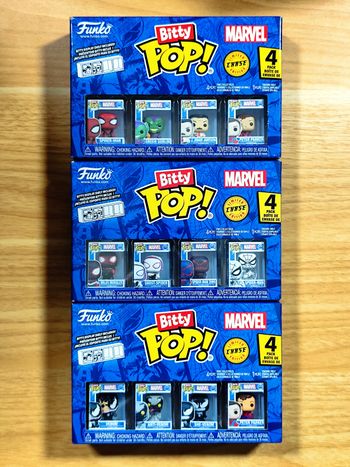 Lot Exclusif 3 Boîtes x4 Bitty Pop! - Spider-Verse & Venom-Verse (Marvel Comics)